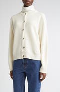 LOULOU DE SAISON Aidar Crop Wool & Cashmere Crewneck Cardigan