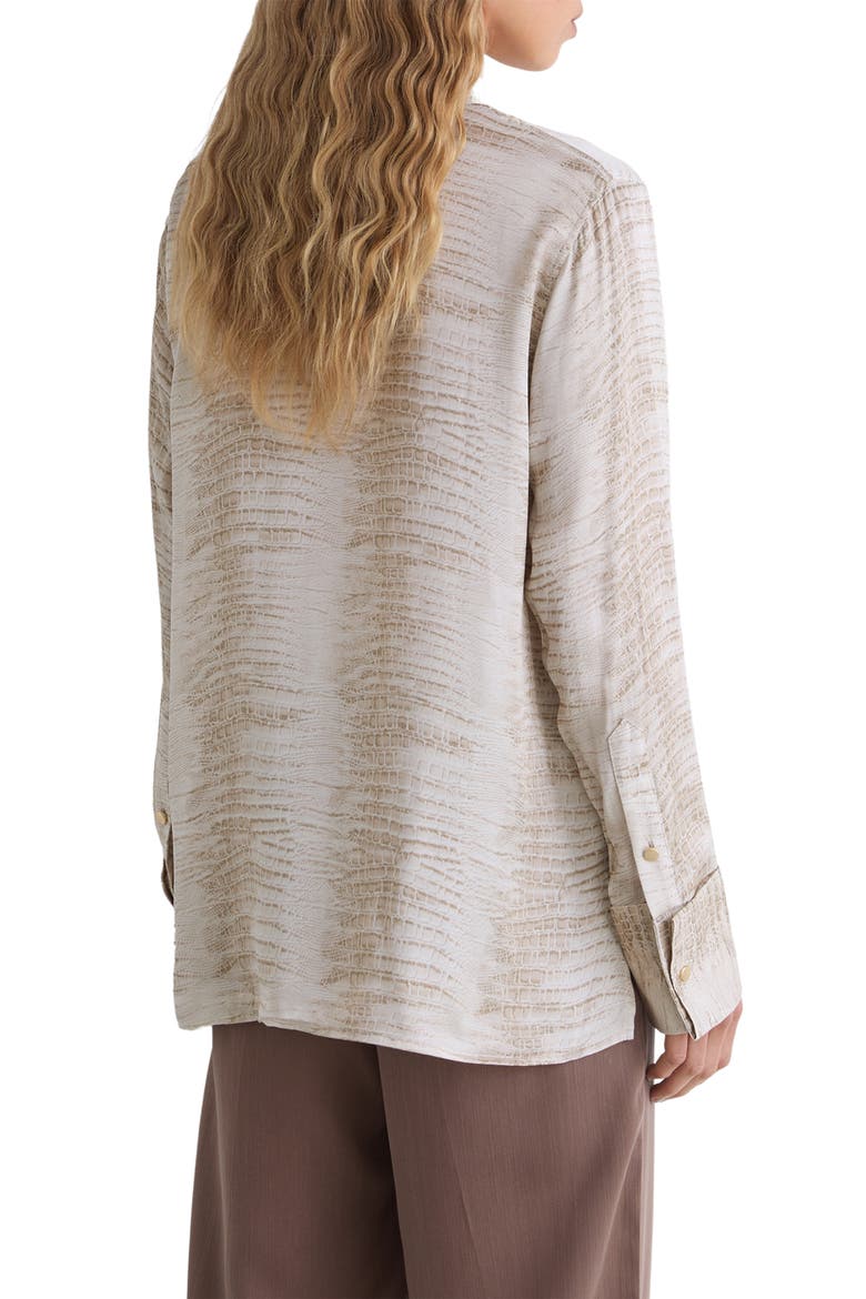Annie Snake Print Hidden Placket Shirt, Alternate, color, NEUTRAL