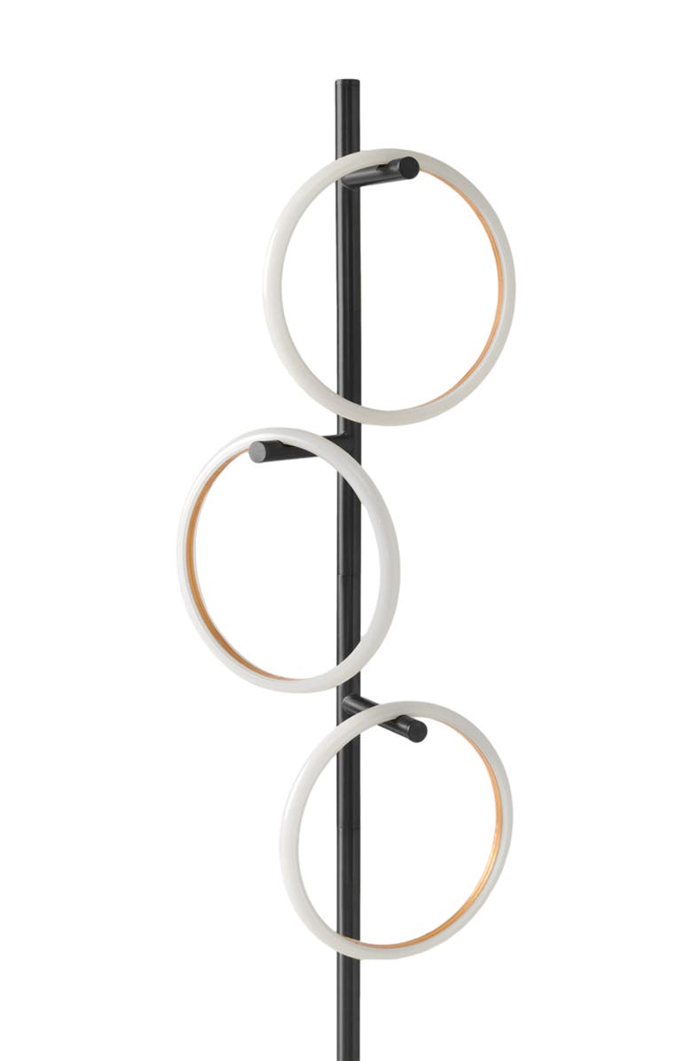 Brightech Saturn 66" LED Modern Ring Floor Lamp with Detachable Lights, Alternate, color, Classic Black