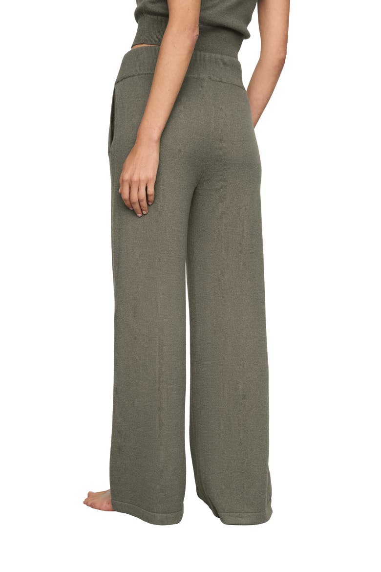 Wide Leg Lounge Sweater Pants, Alternate, color, SMOKEY OLIVE