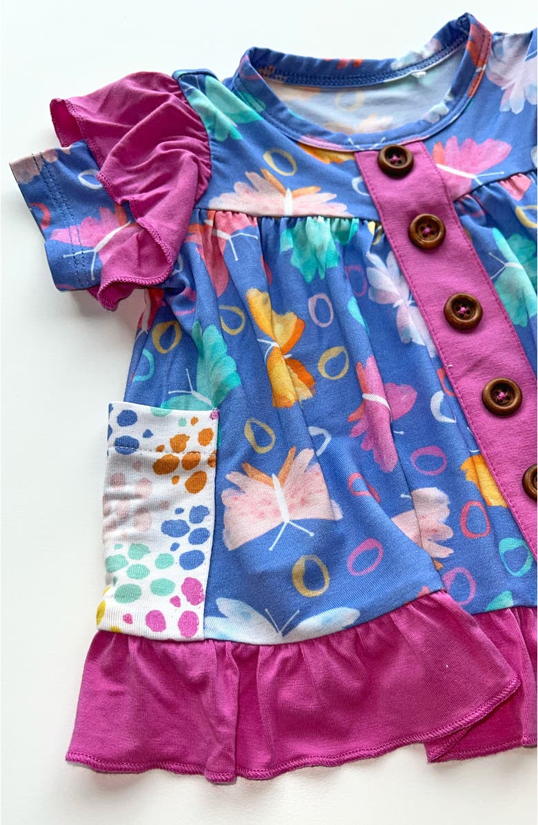 Laree + Co Korrie Peplum & Legging Set, Alternate, color, Butterflies