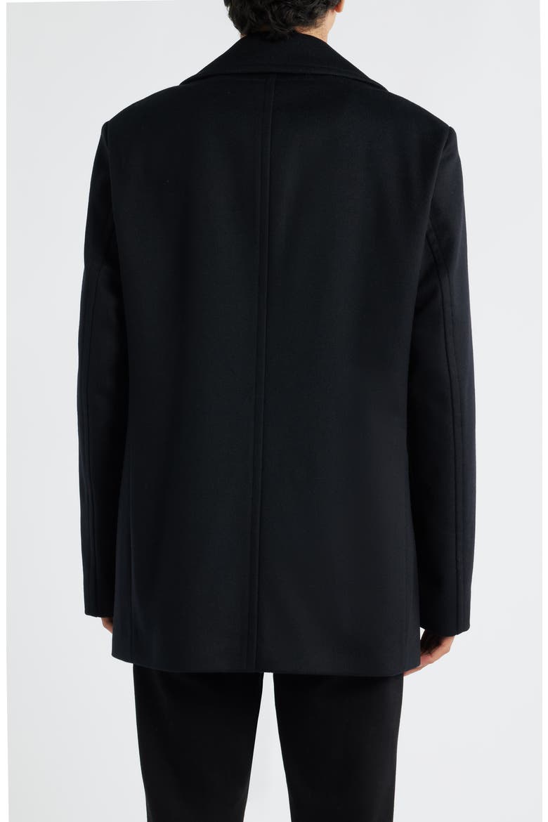 Hyde Wool & Cashmere Peacoat, Alternate, color, BLACK