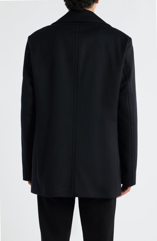 Hugo Boss Boss Hyde Wool & Cashmere Peacoat In Black