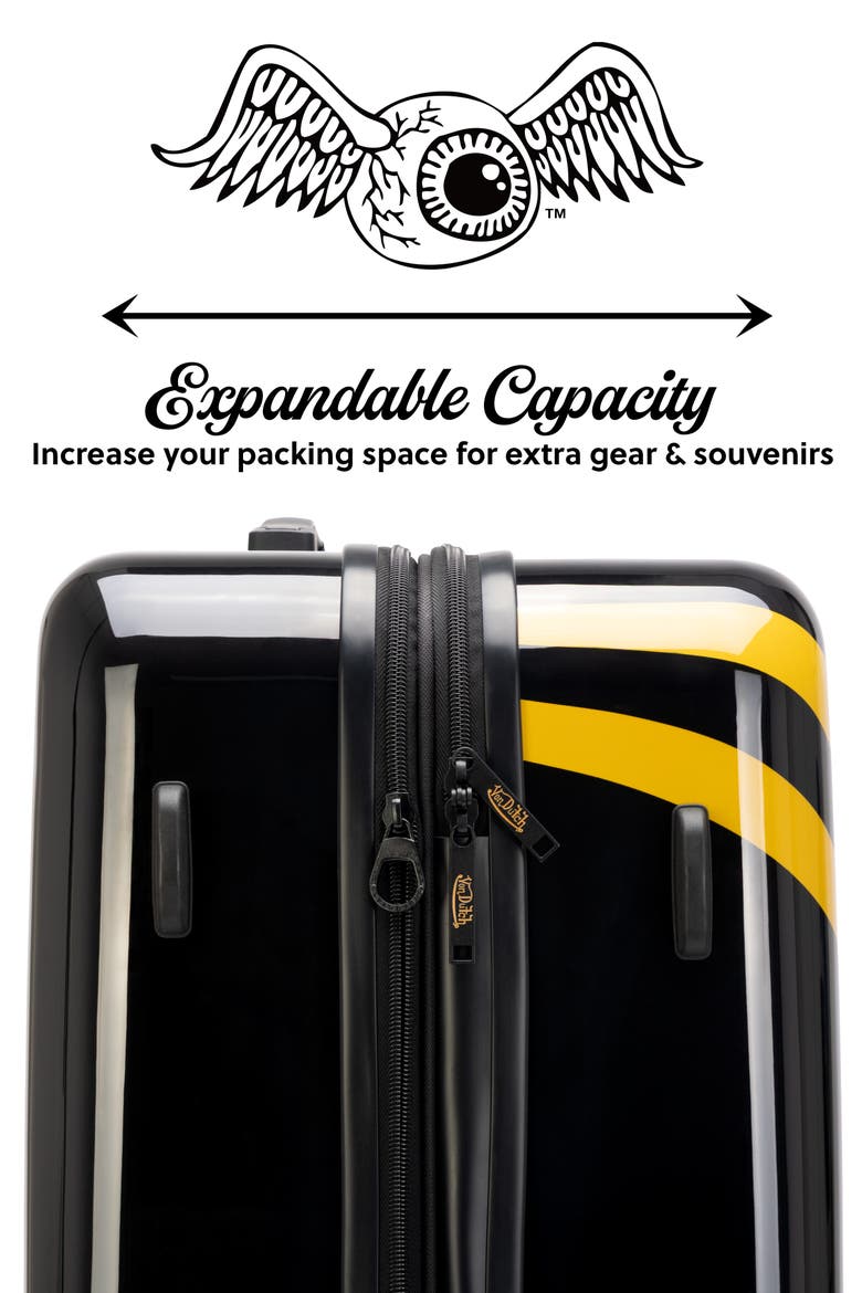 Kustom Kulture 3-Piece Expandable Hardside Spinner Luggage Set, Alternate, color, Rolling Striker