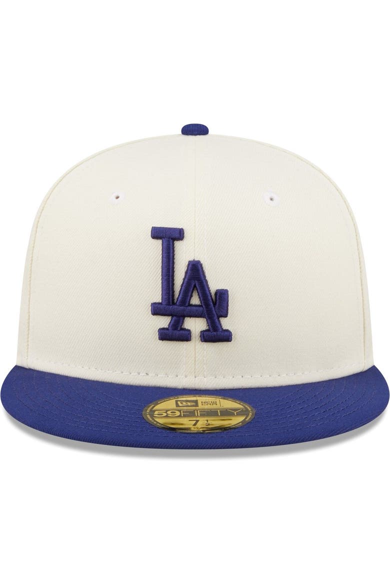 Men's New Era White/Royal Los Angeles Dodgers Cooperstown Collection 1981 World Series Chrome 59FIFTY Fitted Hat, Alternate, color, White