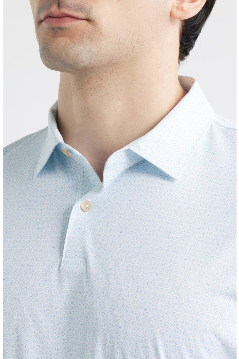 Hoops Featherweight Performance Polo, Alternate, color, WHITE/BLUE