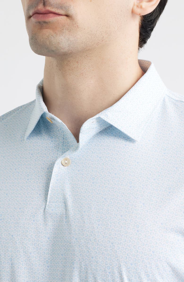 Peter Millar Hoops Featherweight Performance Polo, Alternate, color, White/Blue