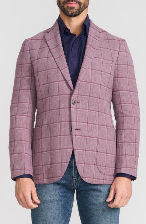 Windowpane Sport Coat (Short, Regular & Long)
