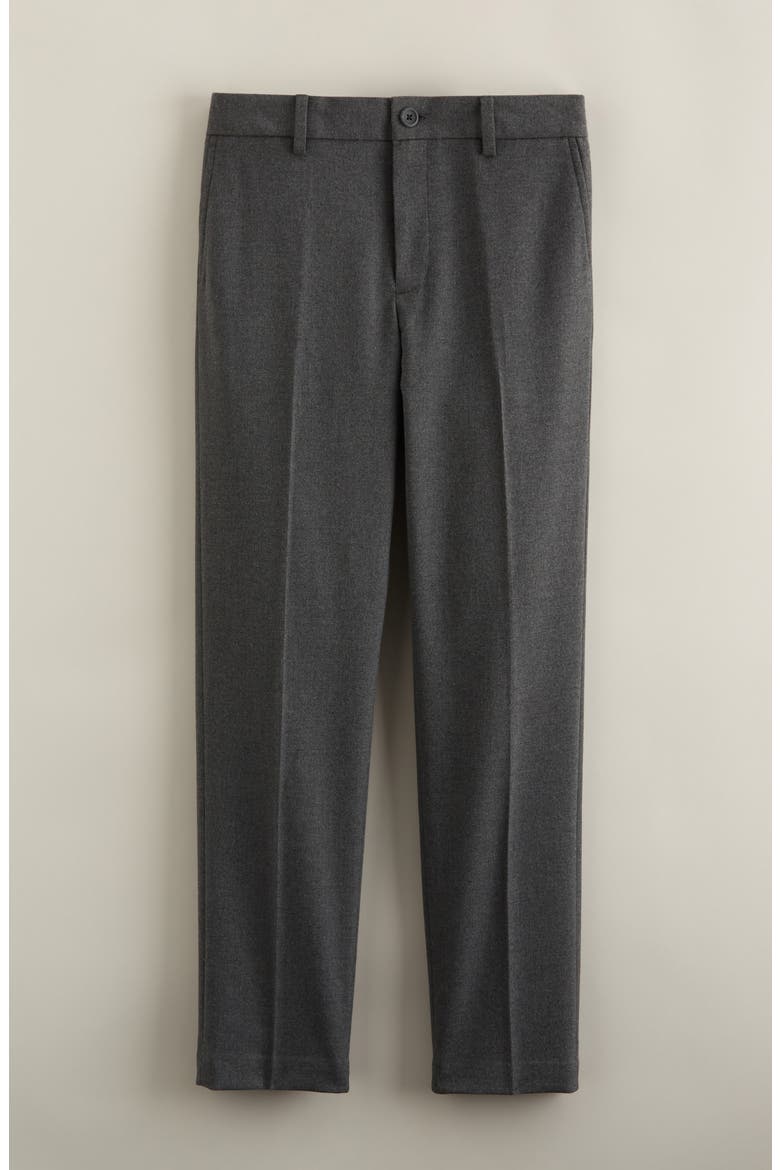 Kids' Flat Front Stretch Dress Pants, Main, color, CHARCOAL GREY HEATHER