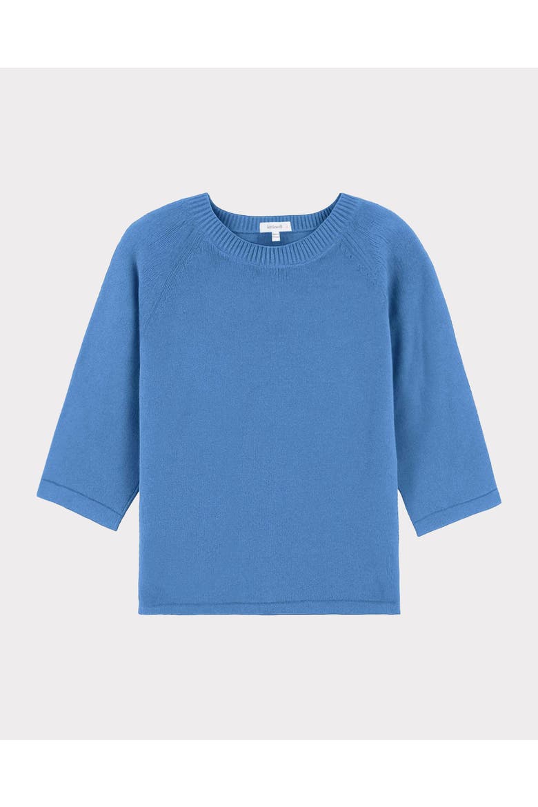 Maisie 3/4 Sleeve Round Neck Sweater, Alternate, color, Cornflower Marl