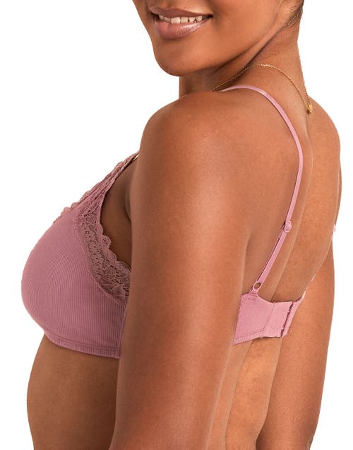 Adore Me Rib Unlined Bralette Bra In Pink