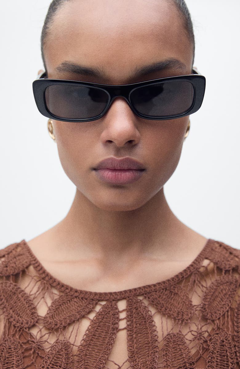 MANGO Open Back Crochet Tank Dress, Alternate, color, 