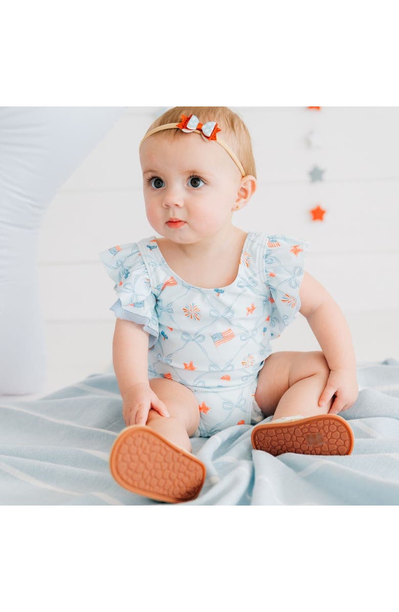 Sweet Wink Patriotic Trellis Bathing Suit, Alternate, color, Blue