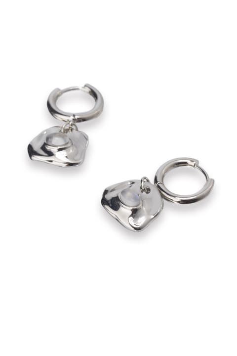 Aria Gemstone Hoop Drop Earrings