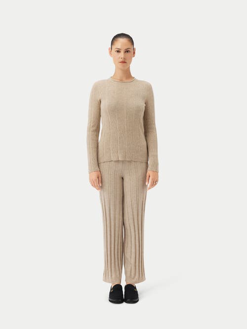 GOBI MONGOLIAN CASHMERE GOBI MONGOLIAN CASHMERE ORGANIC COLOR C-NECK CASHMERE SWEATER