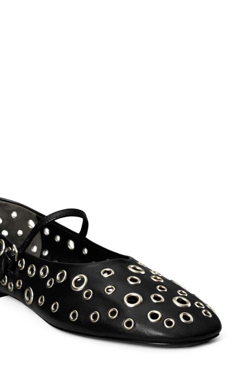 Shop Tory Burch Eyelet Mary Jane Ballet Flat In Perfect Black