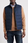 Hart Schaffner Marx Sully Faux Leather Trim Quilted Vest