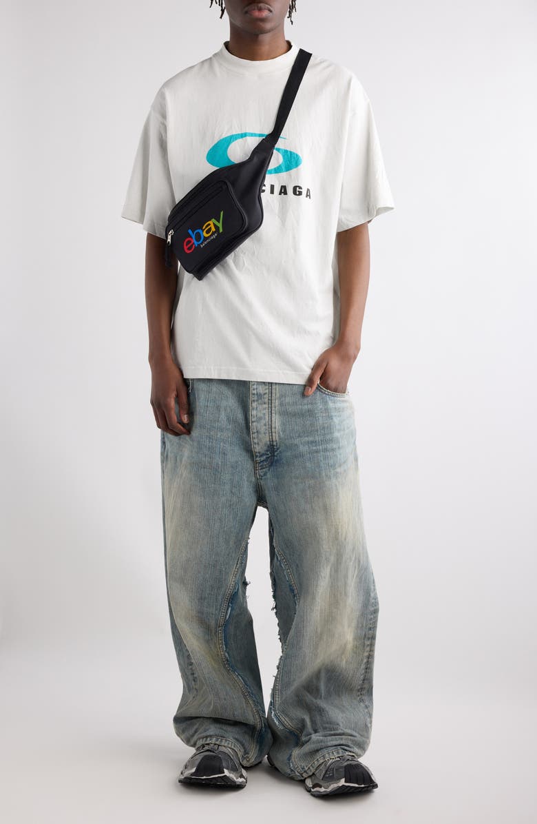 Balenciaga Cotton Jersey Logo Graphic T-Shirt, Alternate, color,