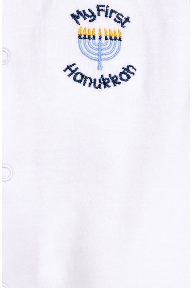 My First Hanukkah Footie, Alternate, color, WHITE/NAVY