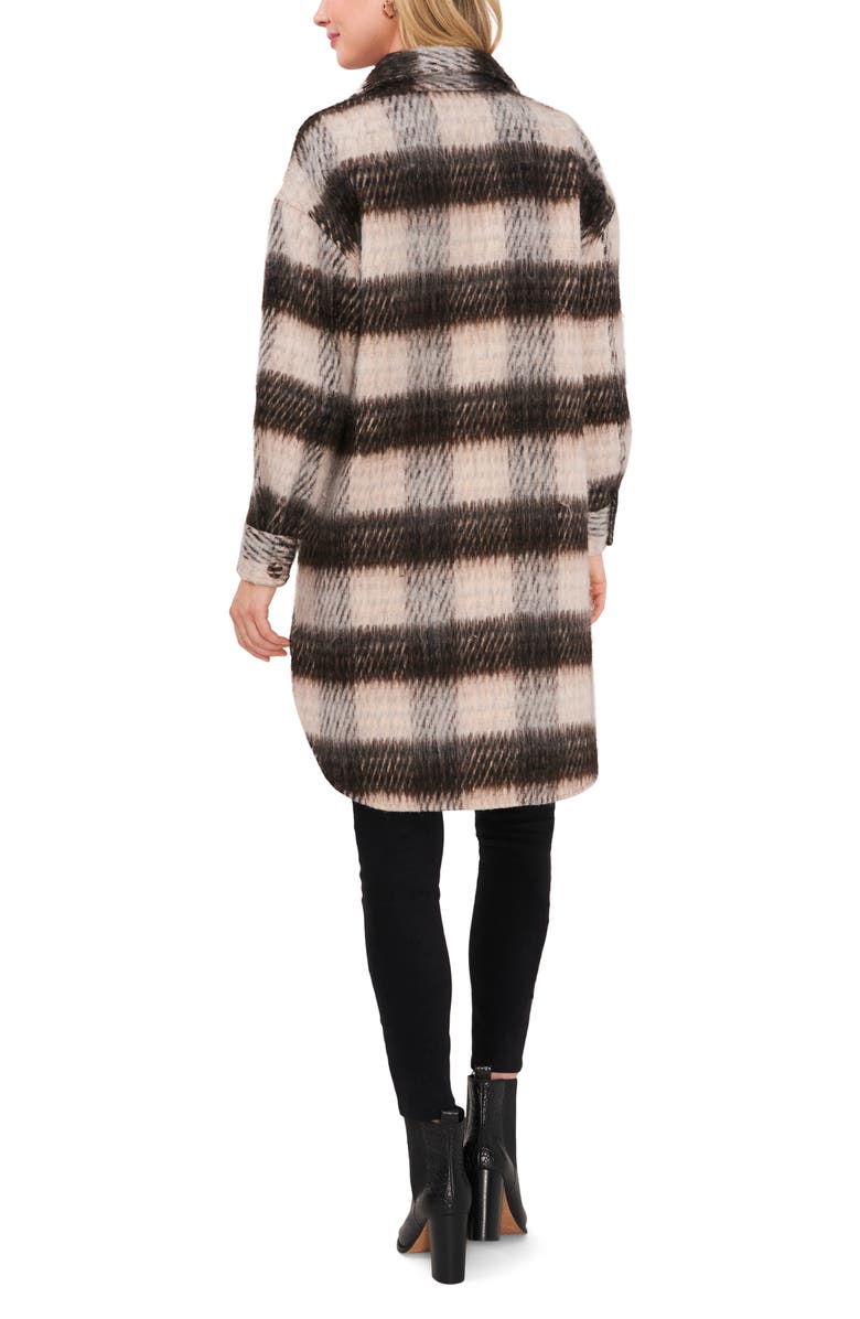 Vince Camuto Cozy Plaid Coat, Alternate, color, 