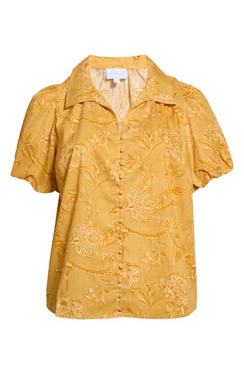 Floral Button Front Shirt