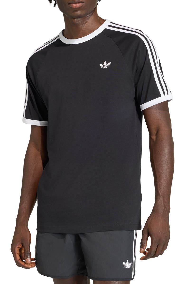 adidas 3-Stripes Cotton T-Shirt, Main, color, Black
