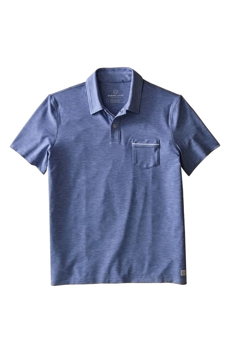 Marine Layer Air Pocket Polo, Alternate, color, Coastal Fjord