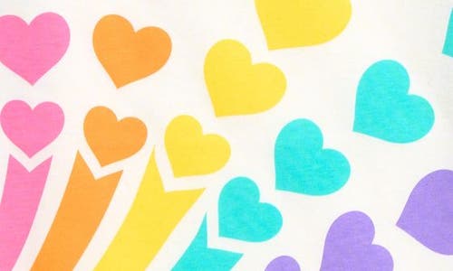 Shop Little Bird Kids' Long Sleeve Hearts Graphic T-shirt In Purple