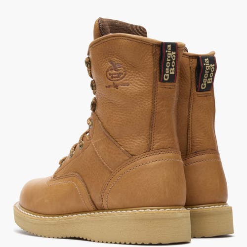 Georgia Boot Slip Resistant Padded Wedge Work Boot In Brown