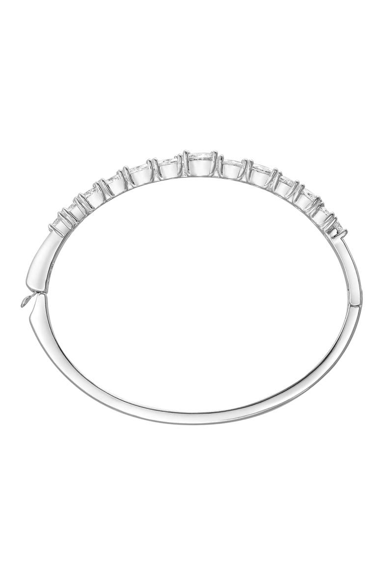 Cubic Zirconia Bangle, Alternate, color, SILVER