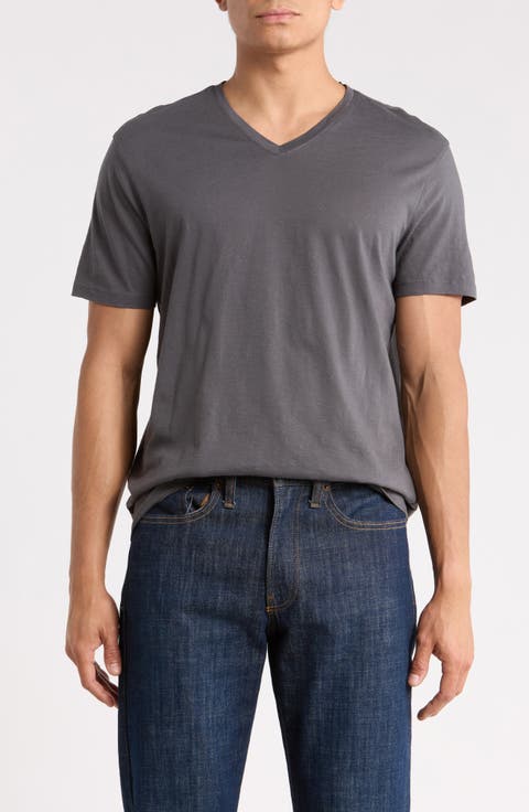 Vaan Mercerized Cotton V-Neck T-Shirt
