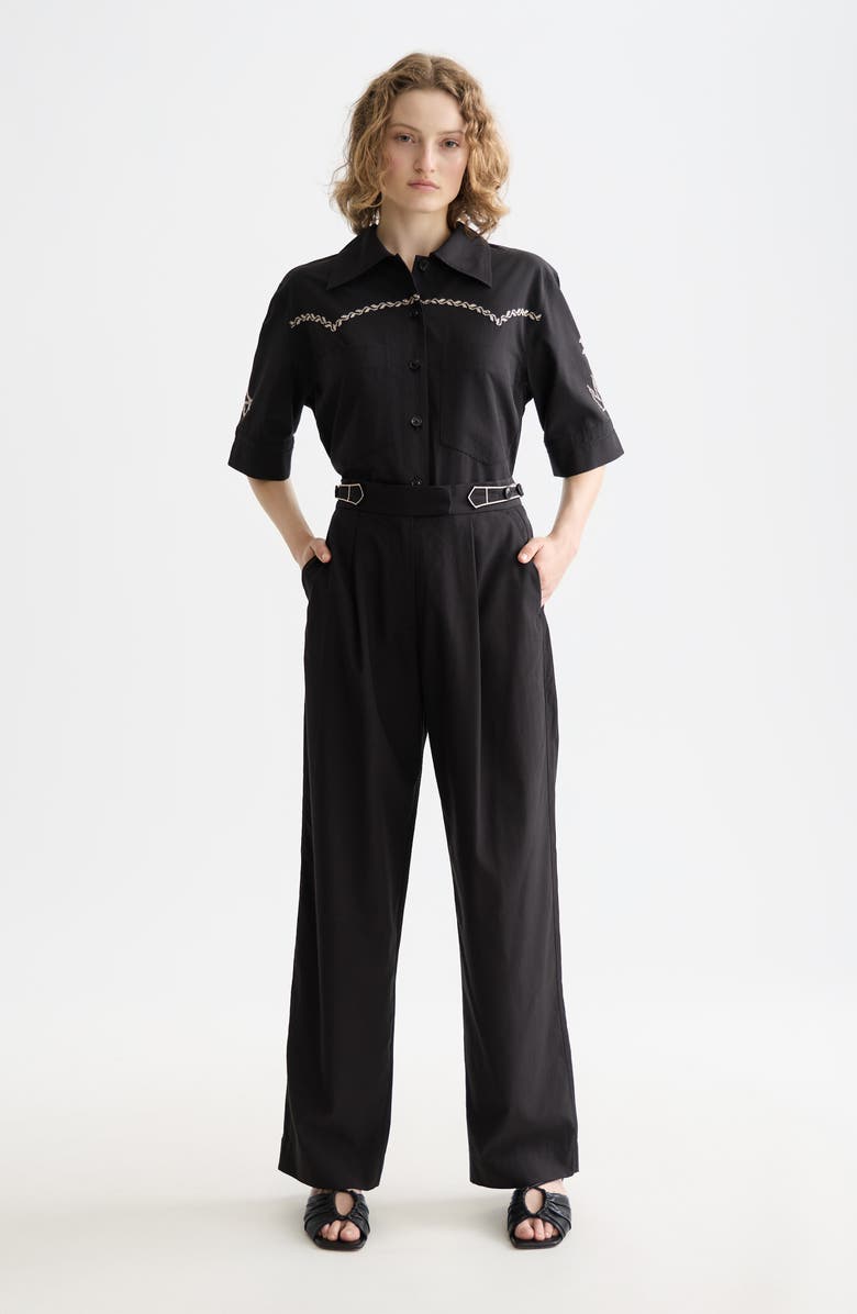 Scotch & Soda Quinn Wide Leg Pants, Alternate, color, Meteorite