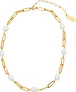st. Moran Freshwater Pearl Station Necklace