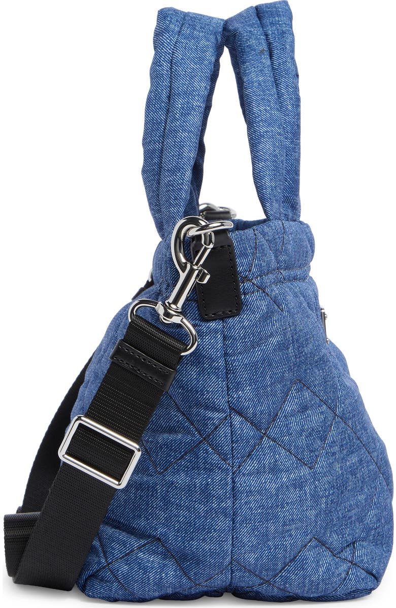 Marc Jacobs Denim Effect Quilted Mini Tote Bag, Alternate, color, Denim Blue