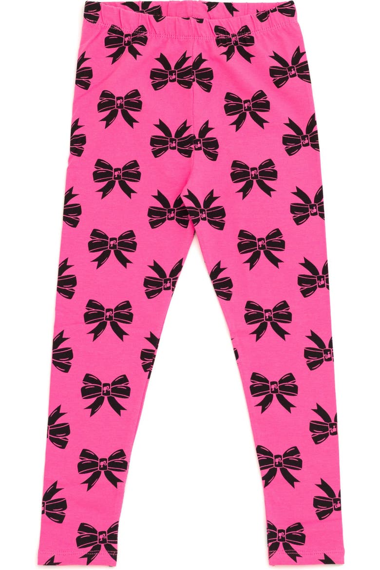 2-Piece T-Shirt and Leggings Set, Alternate, color, Black Pink Bows