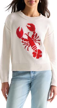 Lucky Brand Lobster Intarsia Crewneck Sweater