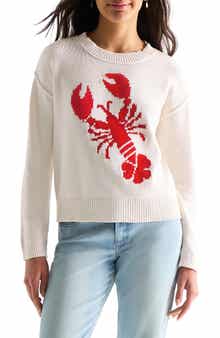 Lucky Brand Lobster Intarsia Crewneck Sweater