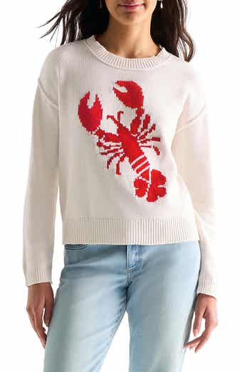 Lucky Brand Lobster Intarsia Crewneck Sweater