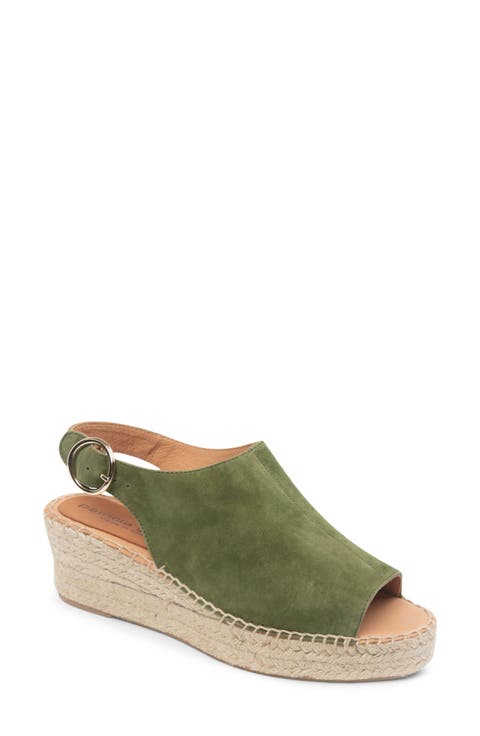 Stella Slingback Espadrille Platform Wedge Sandal (Women)