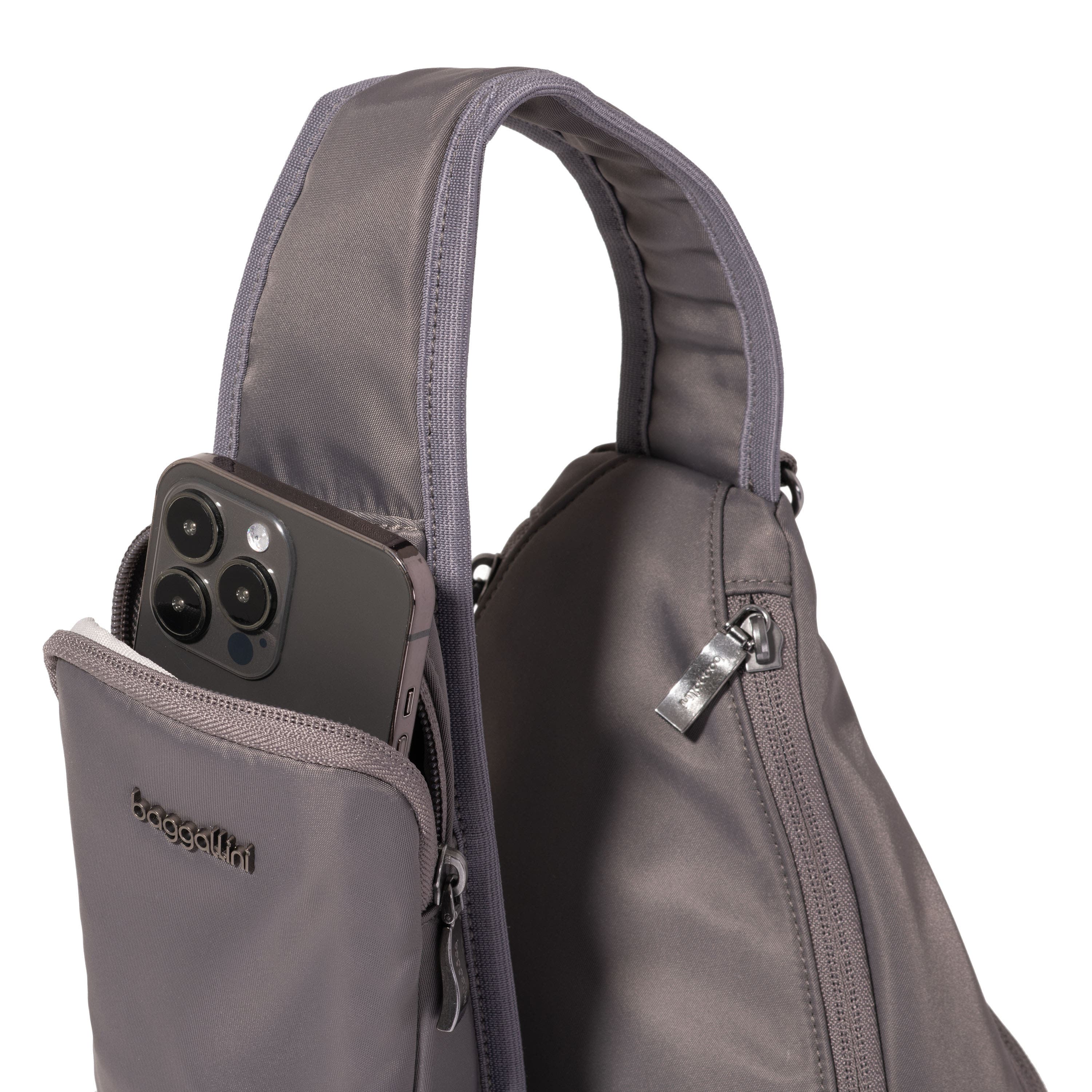 BAGGALLINI Central Park Large Sling, Alternate, color, Smoke Twill