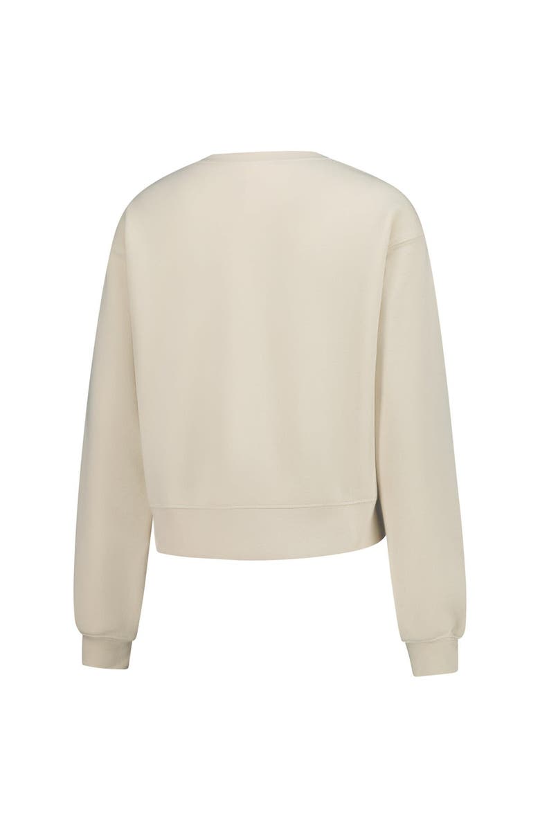 ZOOZATZ Women's ZooZatz Sand Wisconsin Badgers Cropped Crewneck Sweatshirt, Alternate, color, Sand