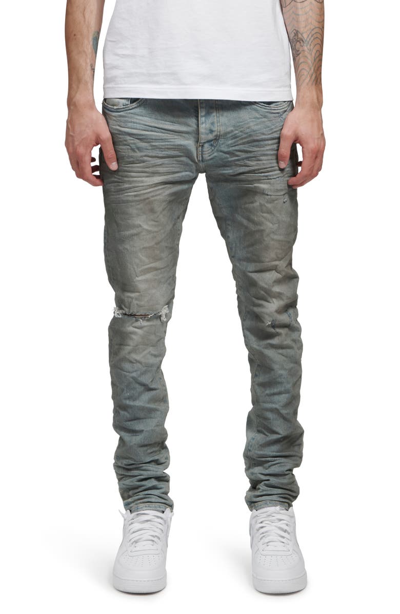 PURPLE BRAND PURPLE Ripped Skinny Fit Jeans, Main, color, Light Dirty Wax