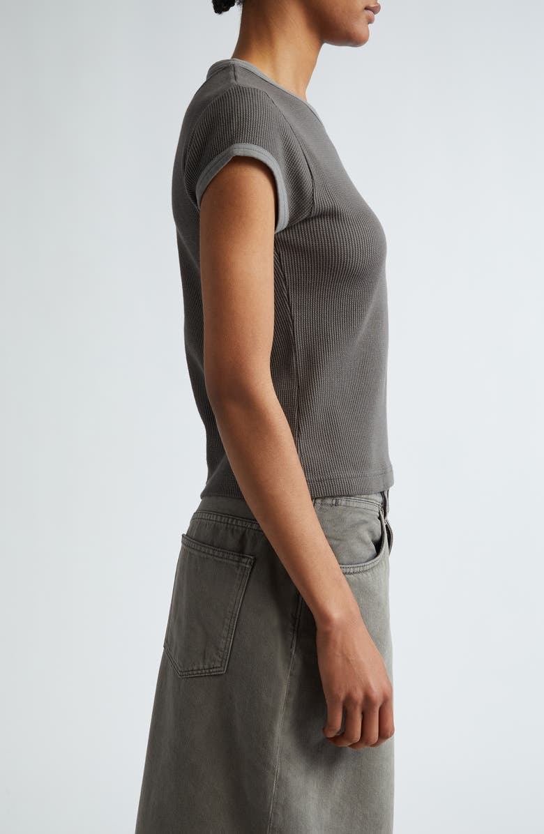 Acne Studios Waffle Knit Cotton T-Shirt, Alternate, color,
