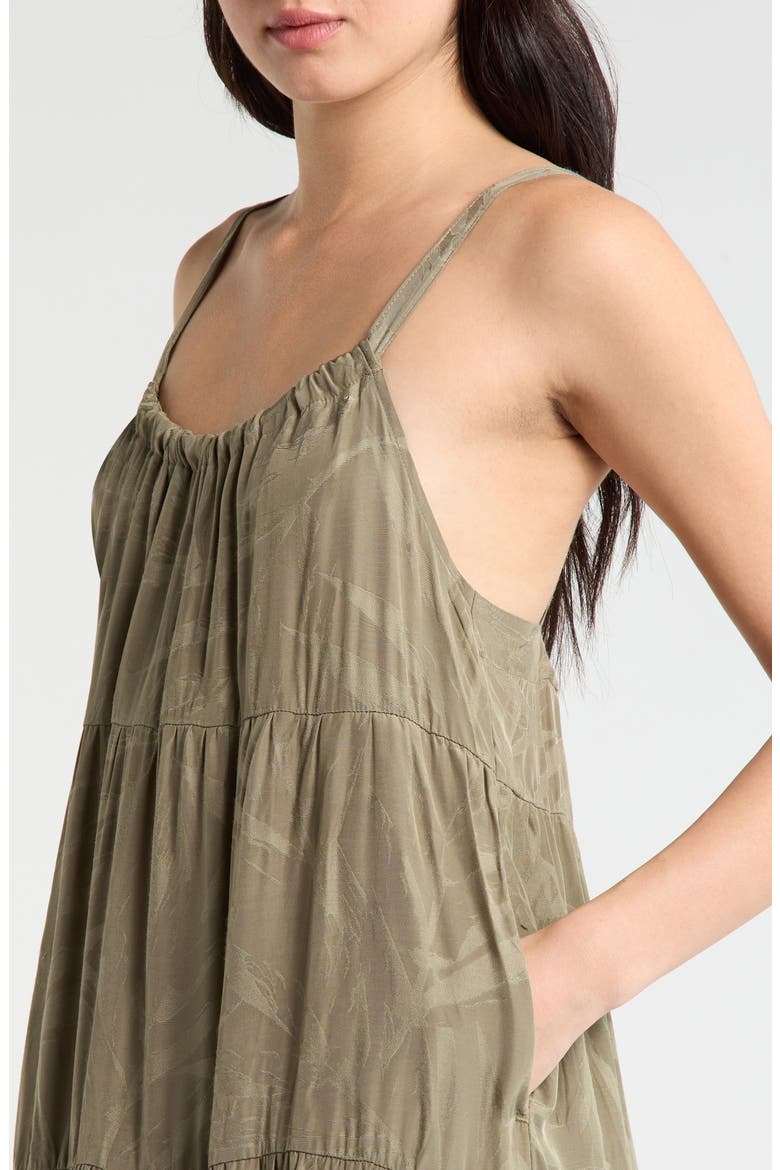 Maven Leaf Print Maxi Dress, Alternate, color, SOFT GREEN