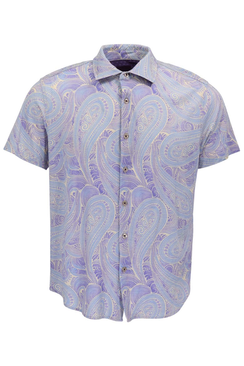 Marakesh Paisley Mens Short Sleeve Shirt, Alternate, color, Marakesh Paisley Helio