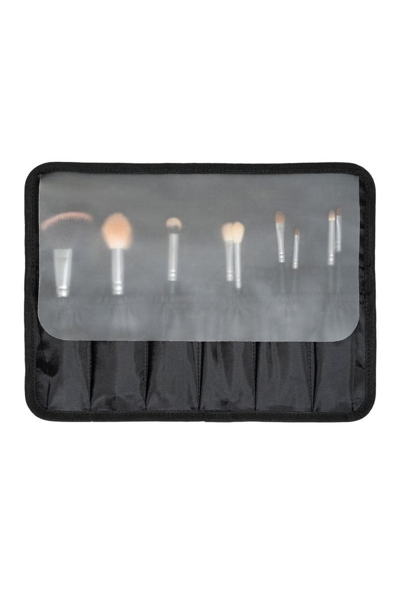 Ilios Lighting Deluxe Quilted Faux Leather Spacious Travel Makeup Case, Alternate, color, Black