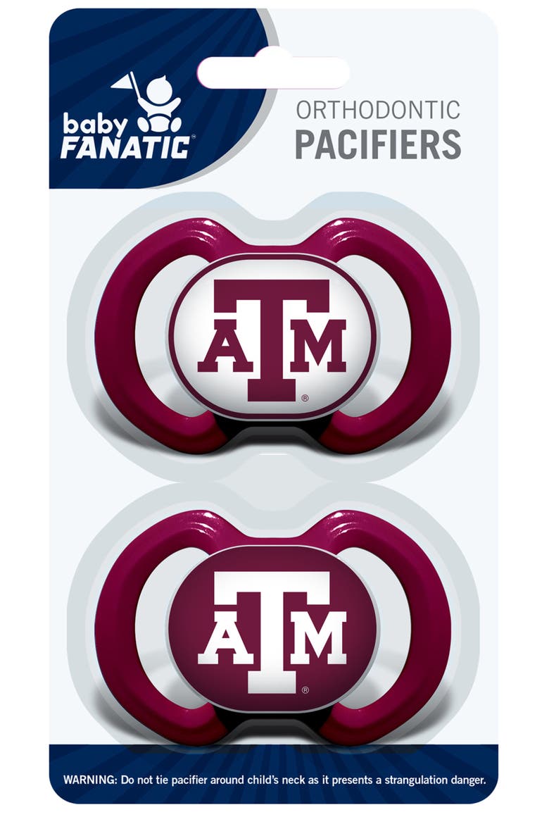 Texas A&M Aggies Pacifier 2-Pack, Alternate, color, Multicolor