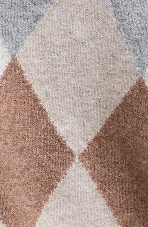 Barbour Silvia Diamond Jacquard Wool Blend Cardigan In Multi