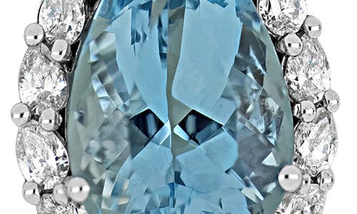 Bony Levy Aquamarine & Diamond Teardrop Pendant Necklace In Metallic