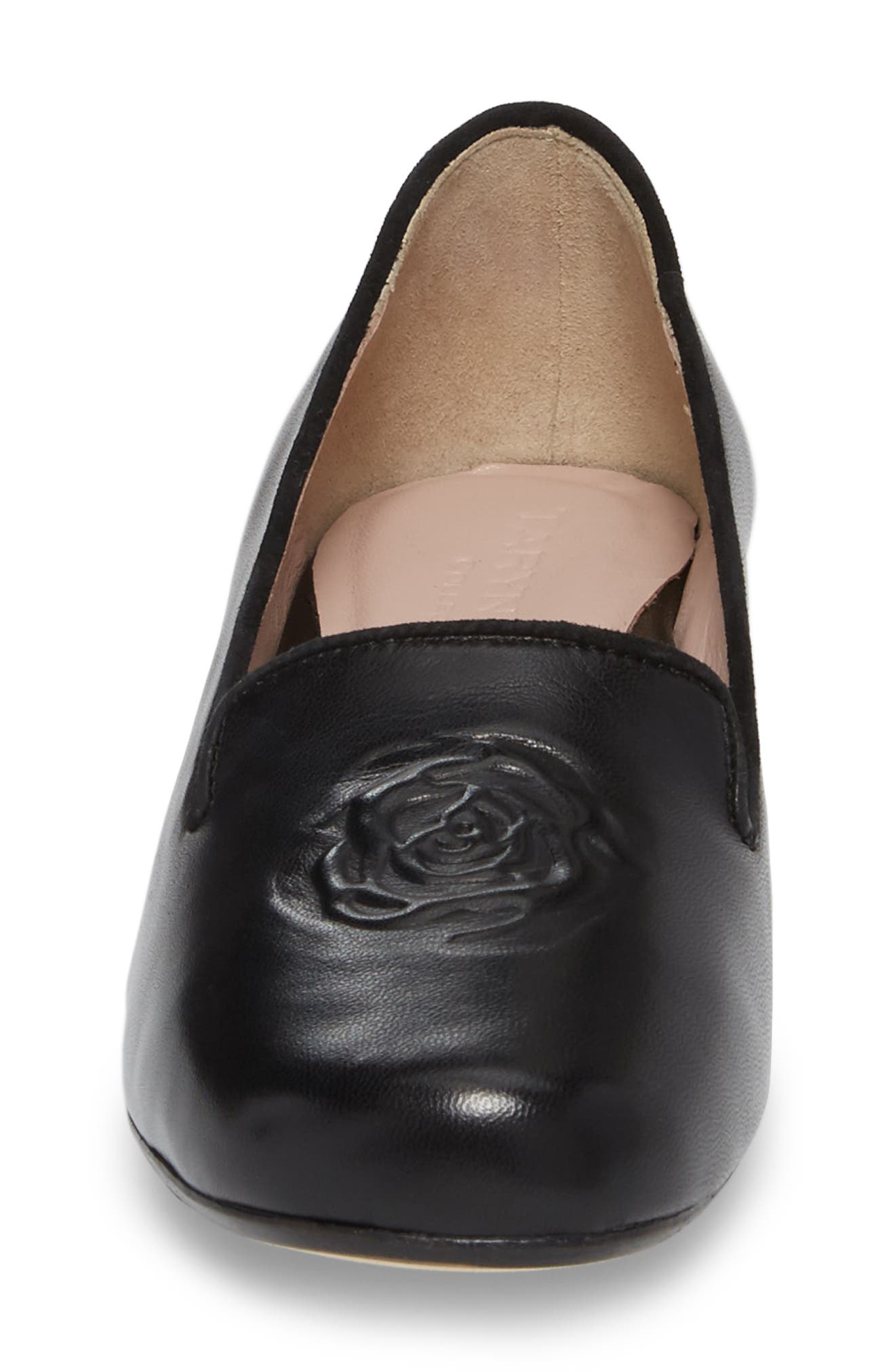 Taryn Rose Belissa Loafer, Alternate, color, BLACK LEATHER